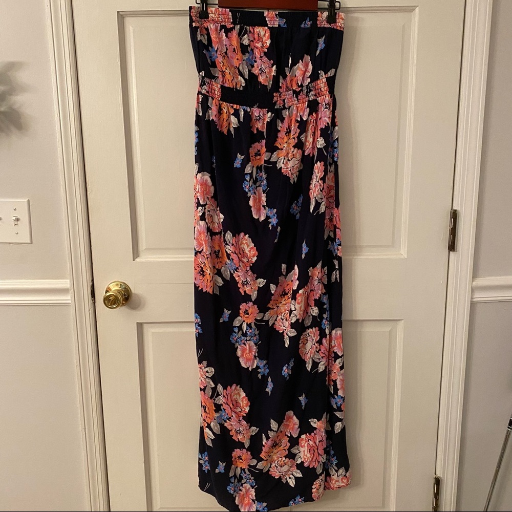 Old Navy Floral Strapless Maxi Maternity Dress